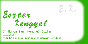 eszter kengyel business card